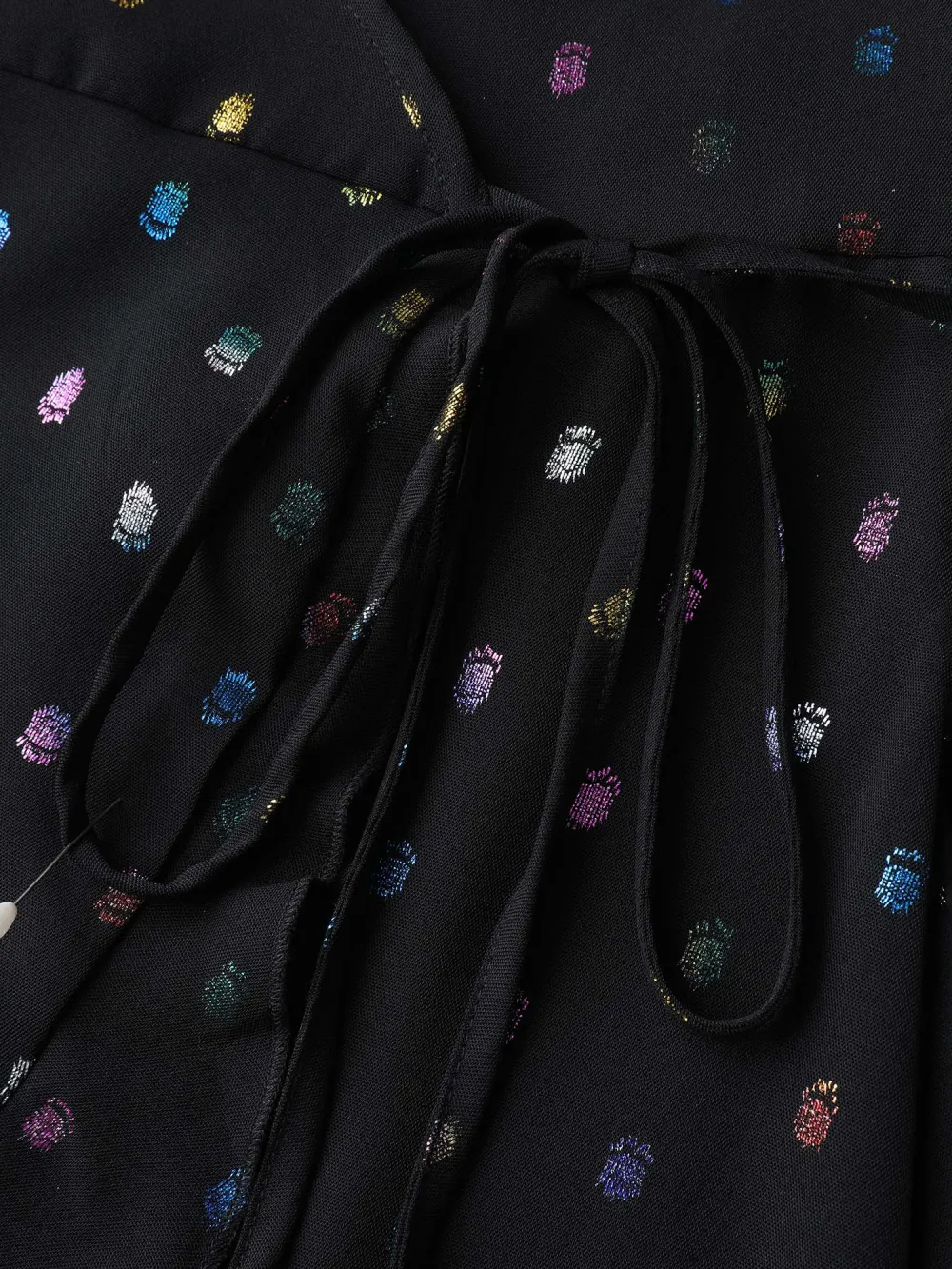 Colorful Shimmery Polka Dots Midi Dress