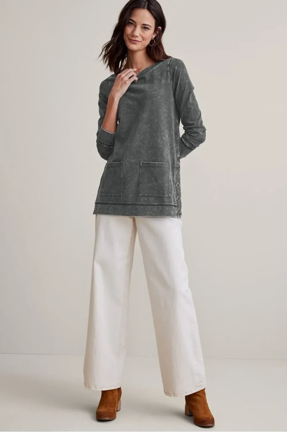 Colorful Washed Make It Snappy Tunic