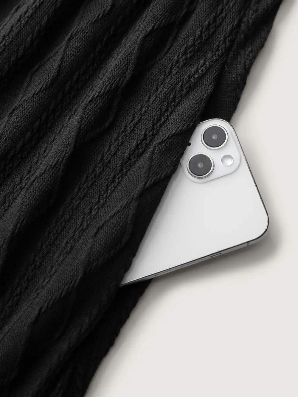 Color Contrast Pockets Knit Maxi Dress