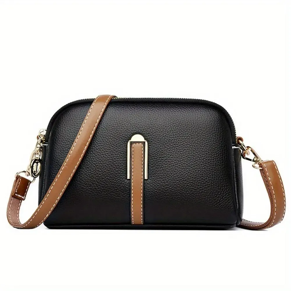 Mila Litchi Crossbody Bag with Embossed Pattern