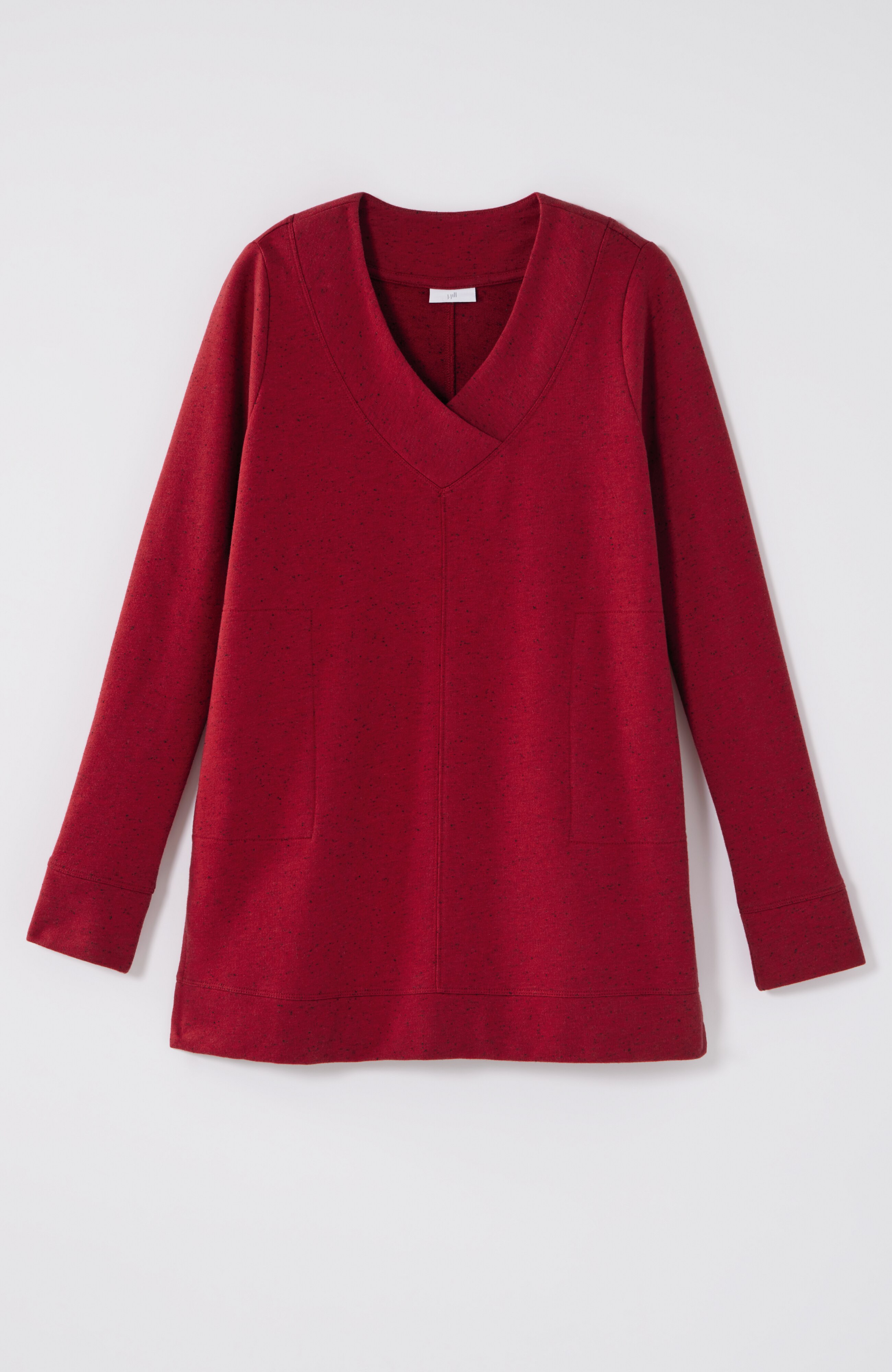 Fit Tweeded French Terry Side-Slit Tunic