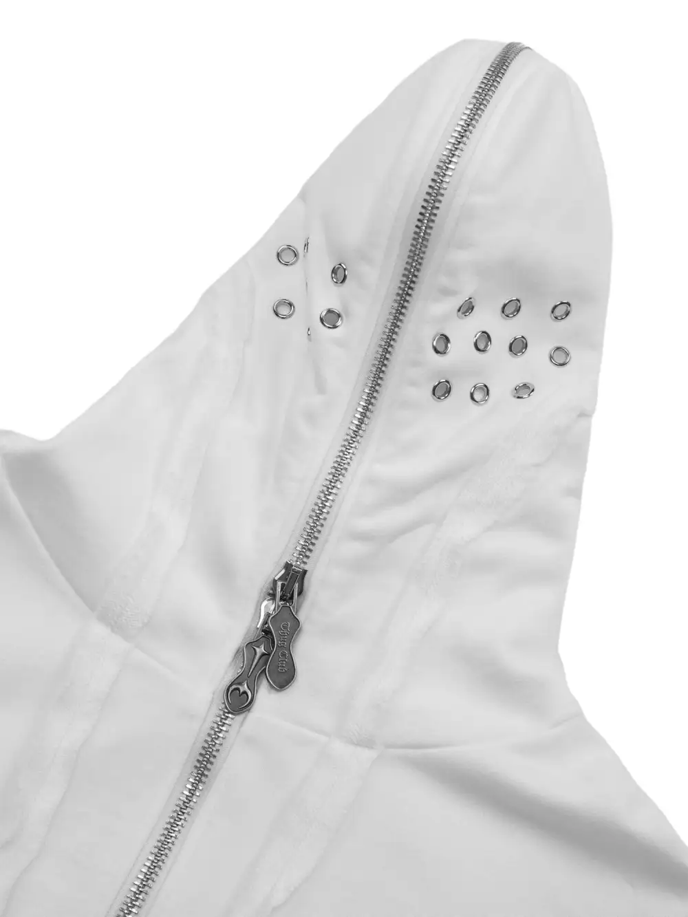 Heavyweight Washed Distressed Full Zip Hoodie - 2057