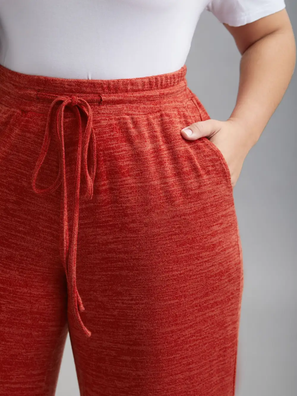 Heather Drawstring Loose Lounge Bottoms