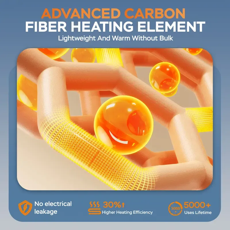 Men Electric Heating Sweatshirt with Fleece Lining-Including batteries