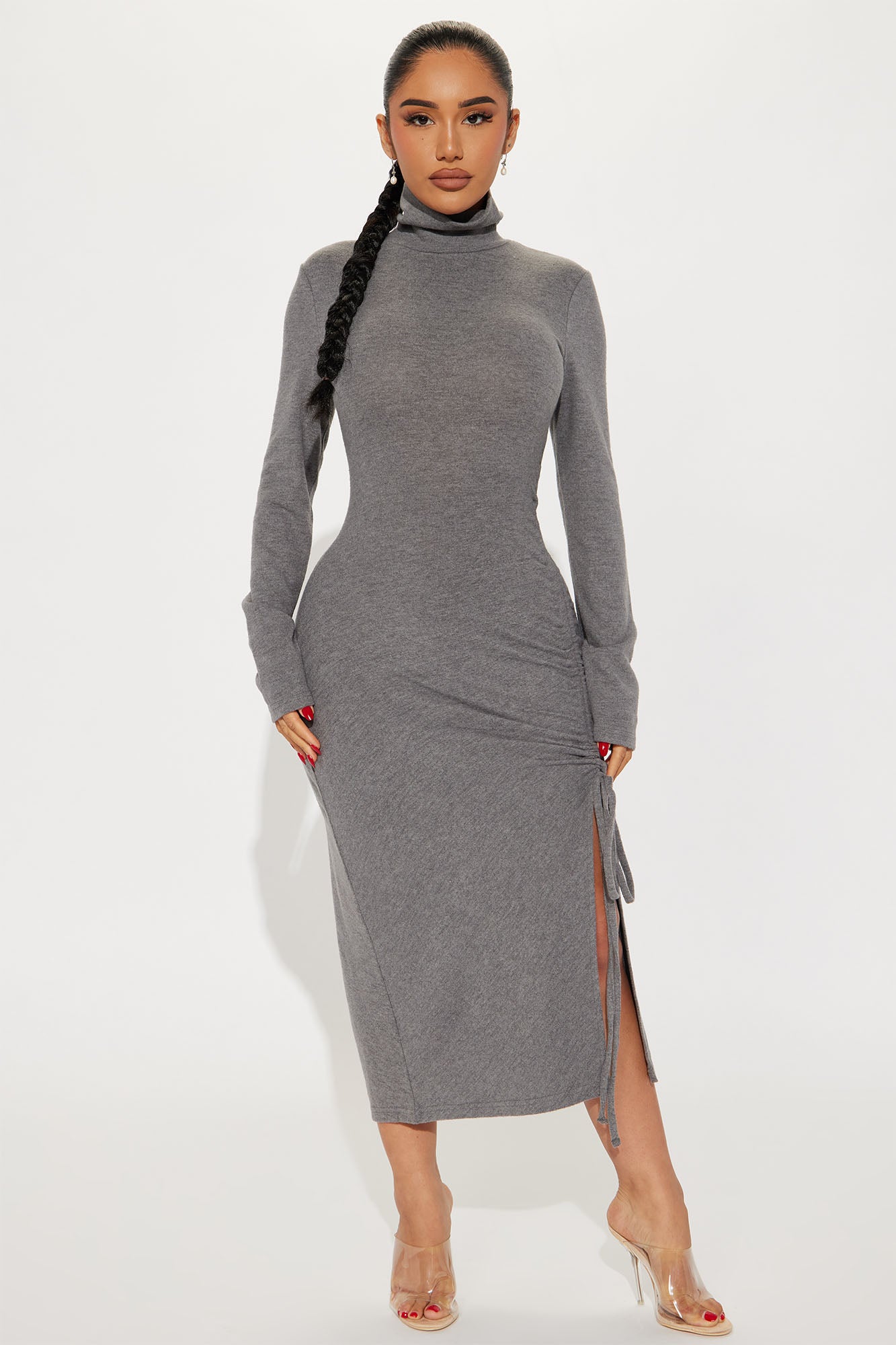 Zydney Midi Dress - Charcoal