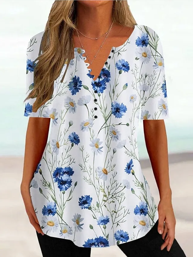 (Clearance Sale⚡) Women's T shirt Tee Henley Shirt