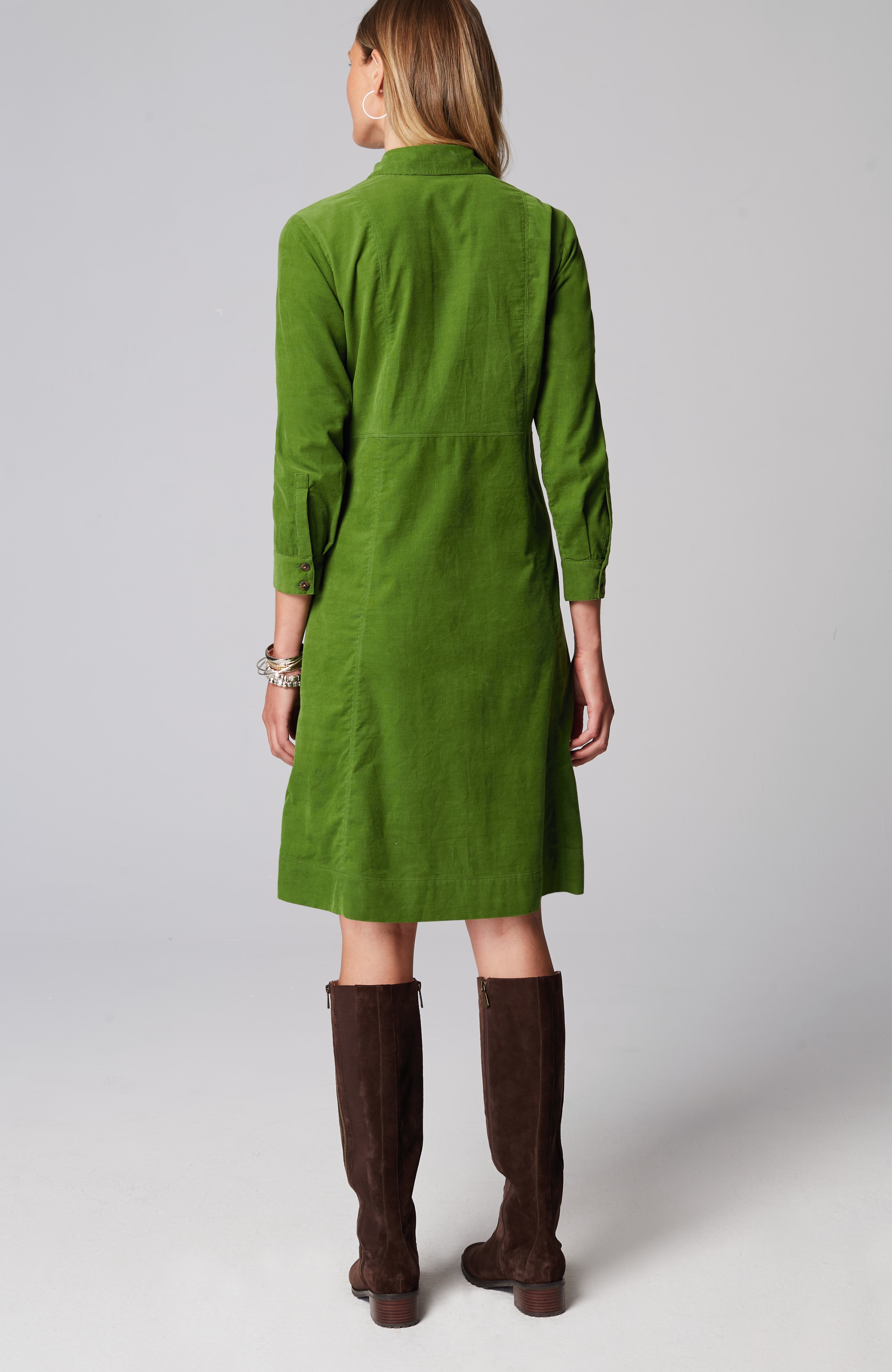 Soft Cord Shirtdress