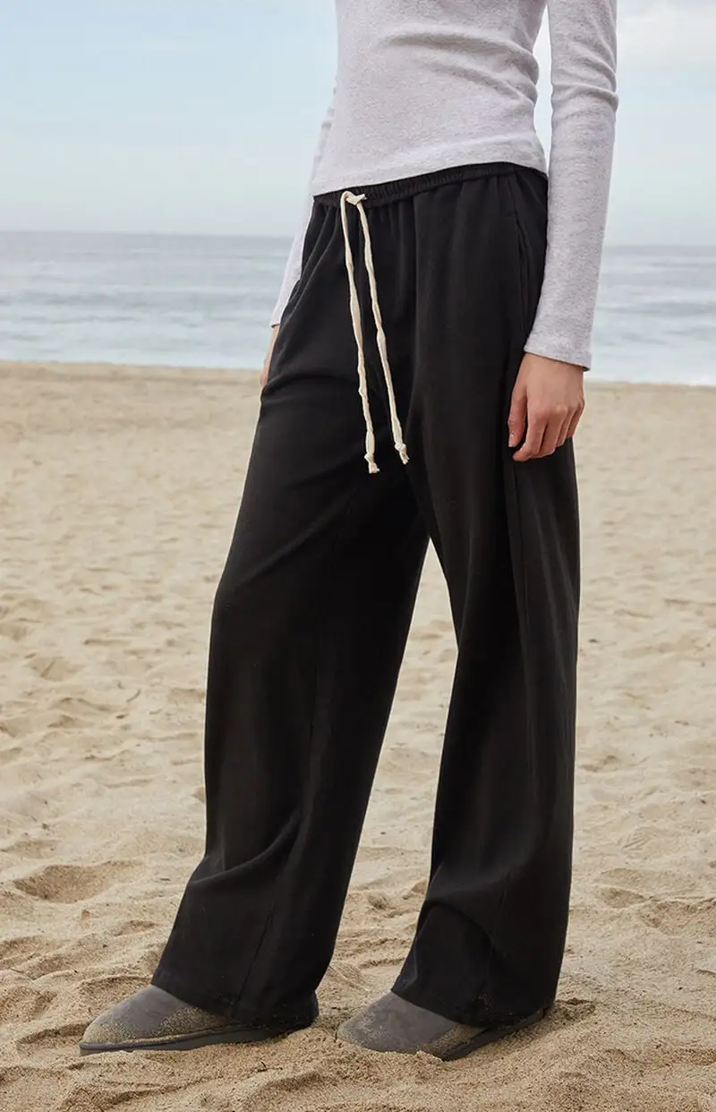 John Galt Black Anastasia Baggy Sweatpants