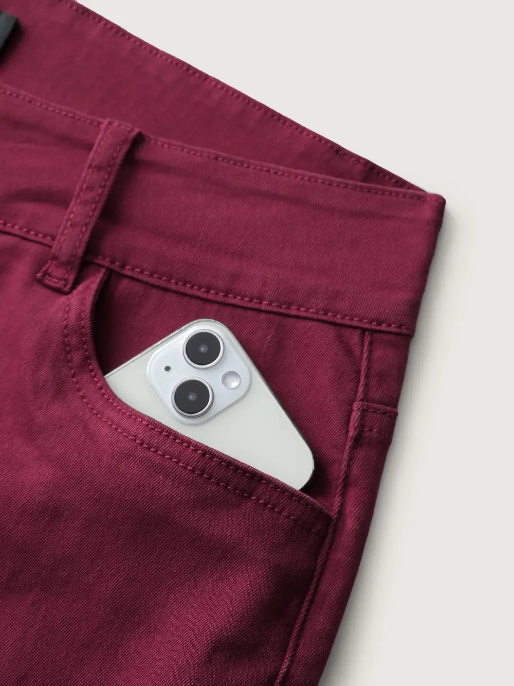 Rubber Waist Skinny-Fit Jeans