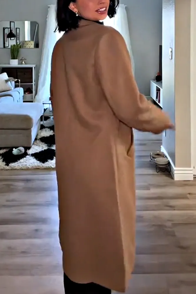 Women's solid color casual coat