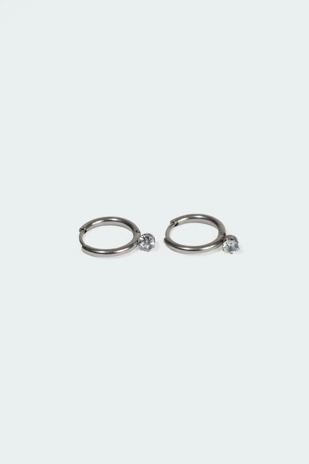Crystal Stone Hoop Earrings