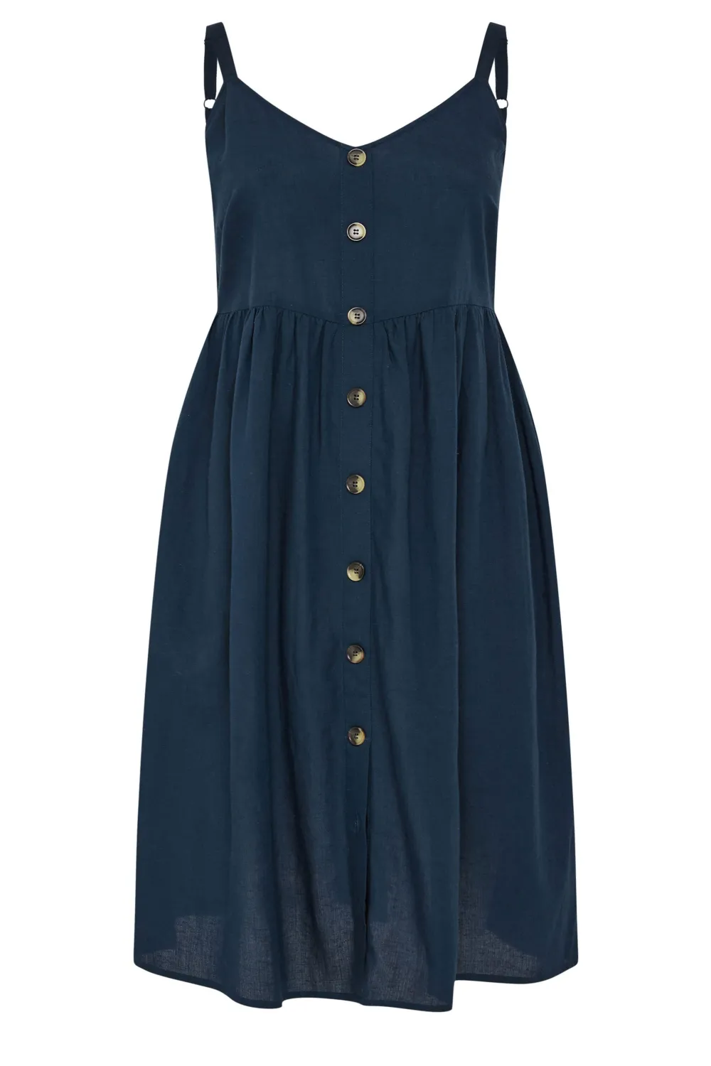 YOURS Curve Navy Blue Strappy Sundress