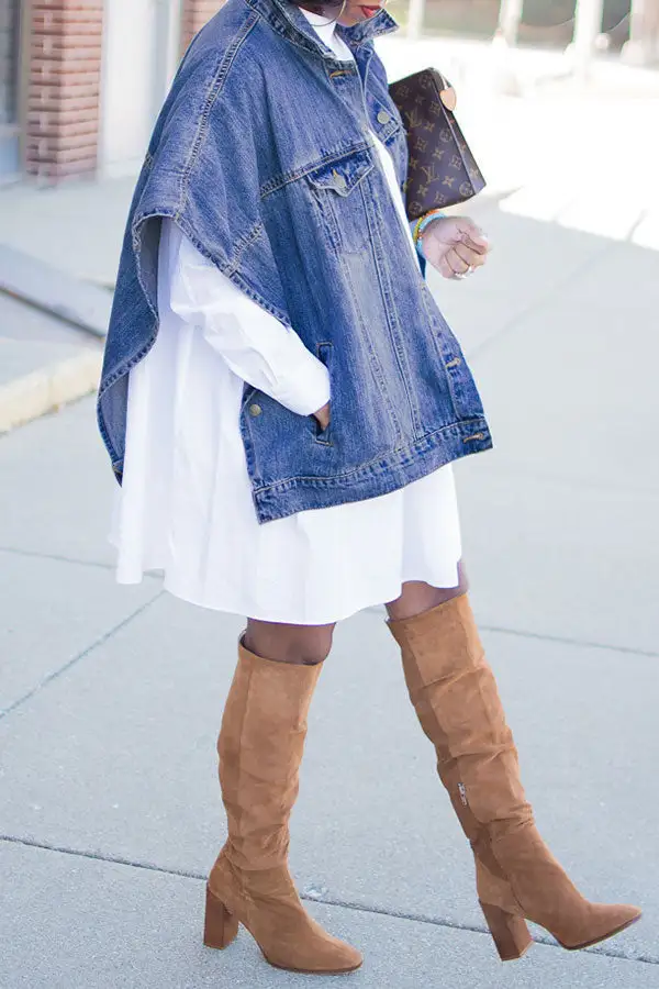 Blue On-trend Sleeveless Denim Jacket