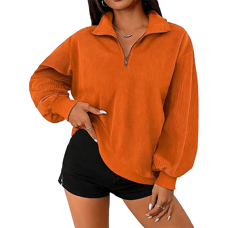 Women Casual Zip Up Sweatshirt