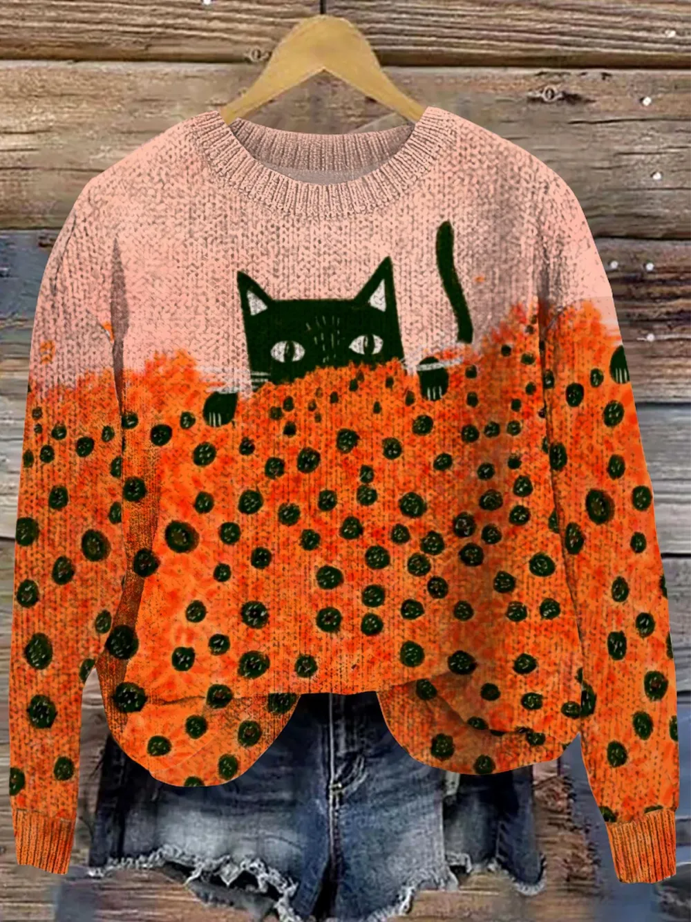 Casual Crew Neck Wool/Knitting Sweater