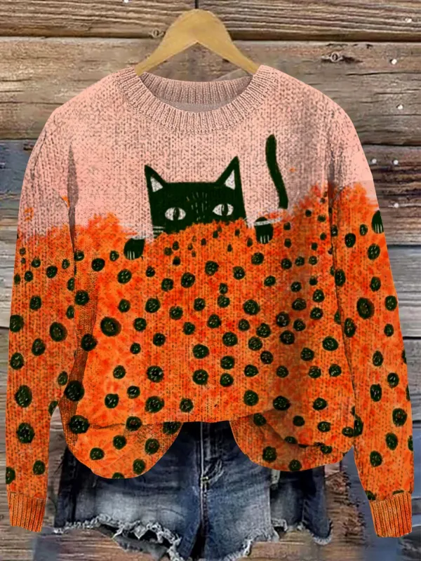 Casual Crew Neck Wool/Knitting Sweater