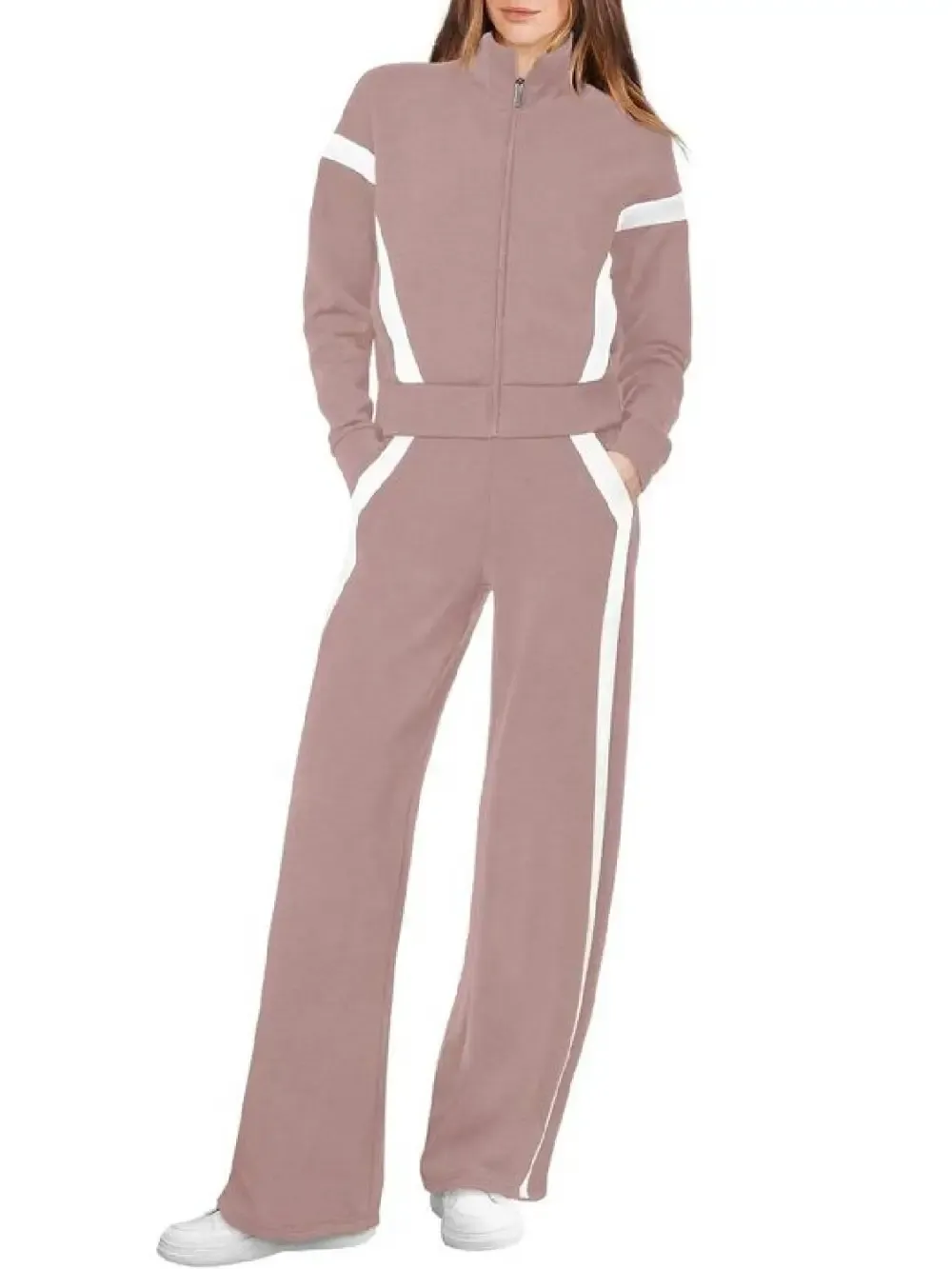 ✨Women Sweatsuit 2 Piece Outfits Sweatshirt Wide Leg Sweatpant Tracksuit
