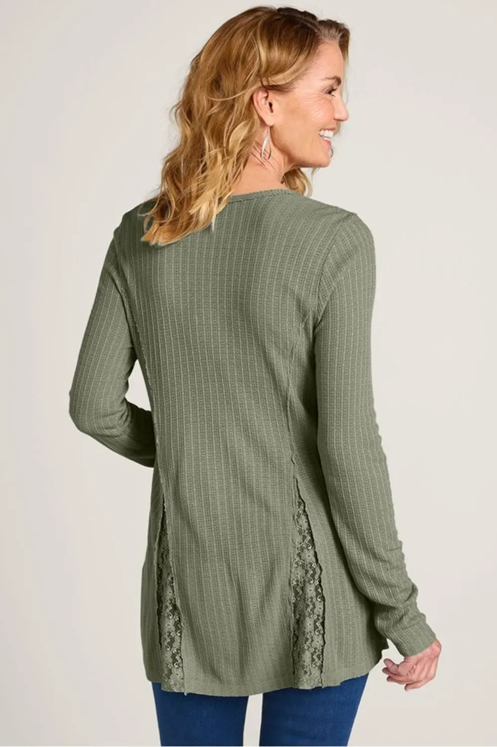 So Smitten Long Sleeve Pointelle Top