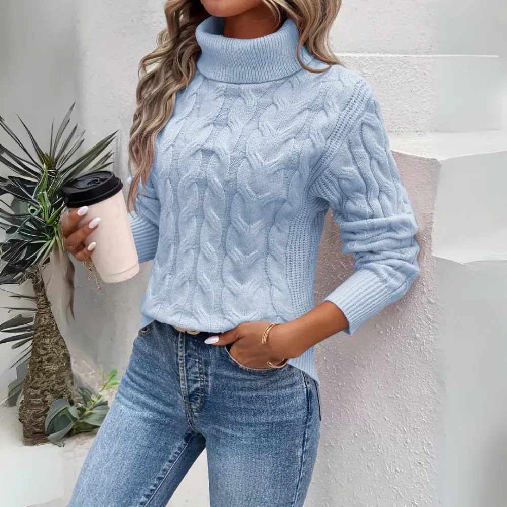 Amelia - Elegant Sweater with High Collar