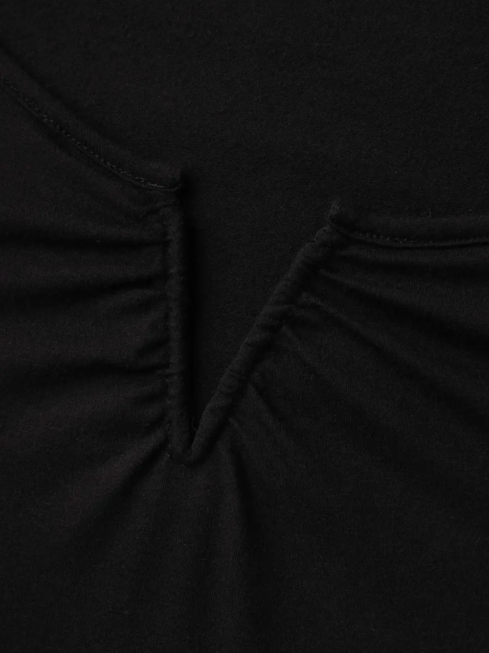 Cut-Out Embroidery Sleeve Solid T-Shirt