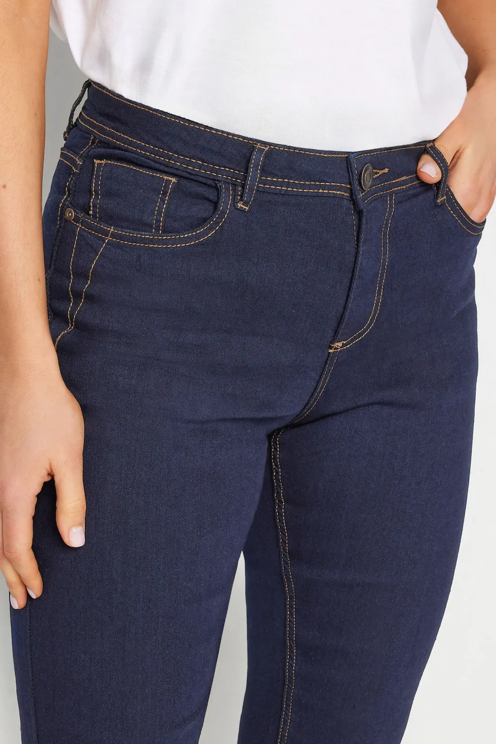 LTS Tall Black RAE Stretch Bootcut Jeans