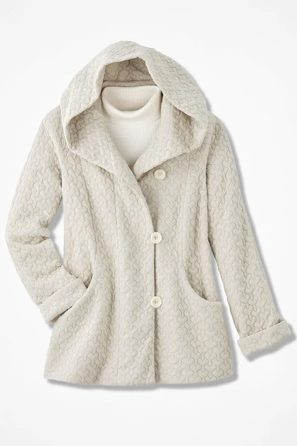 First Frost Textured Knit Coat