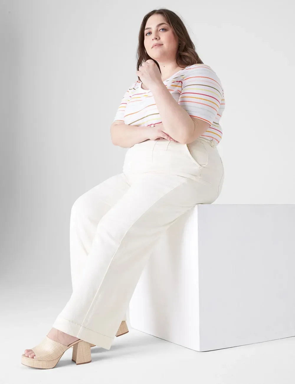 Modern Perfect Sleeve V-Neck Tee