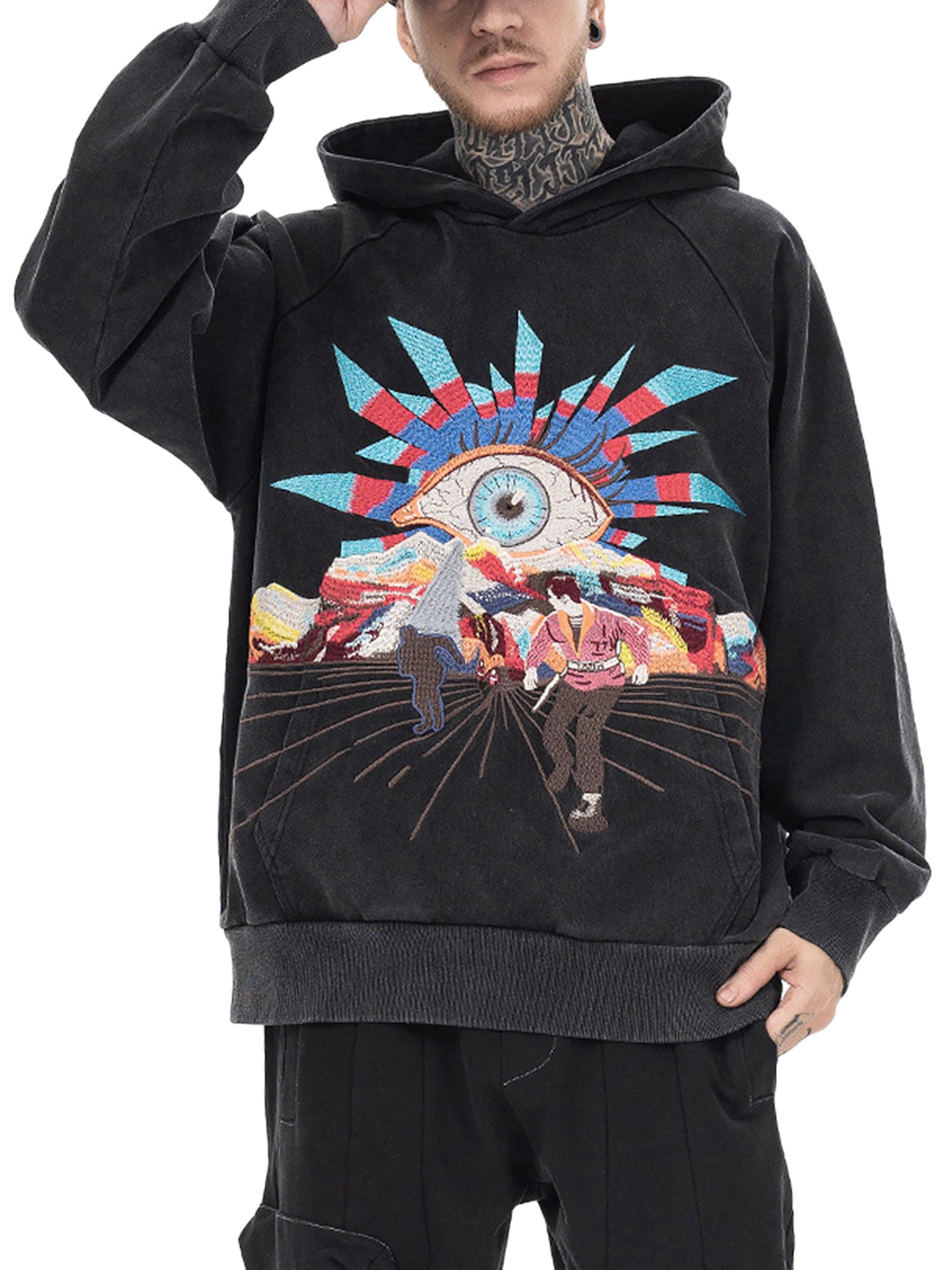 Hip-hop Creative Fun Embroidered Hoodie