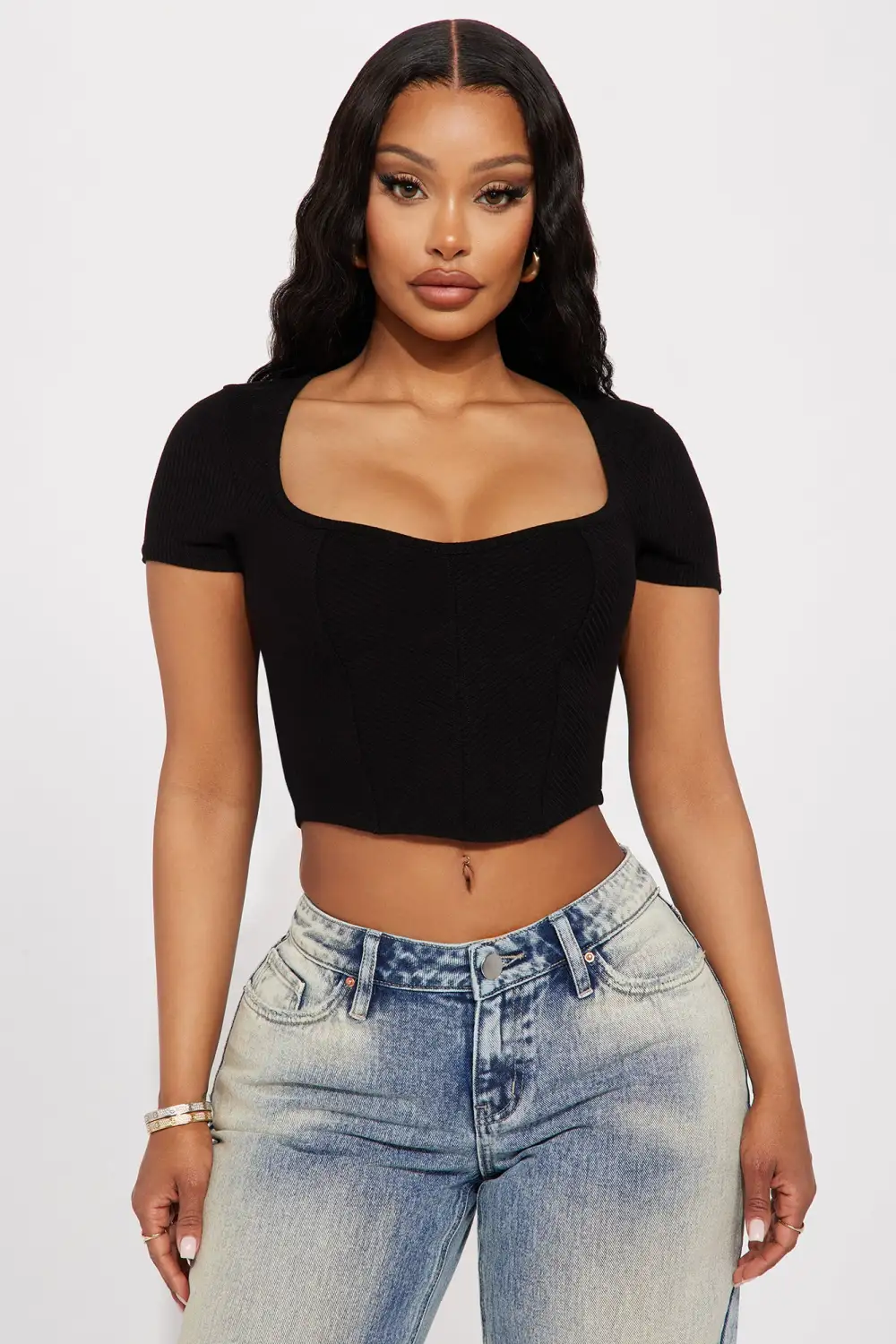 Chelsea Ribbed Top - Black