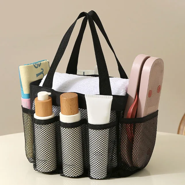 Mesh Black Open Hand Beach Bag