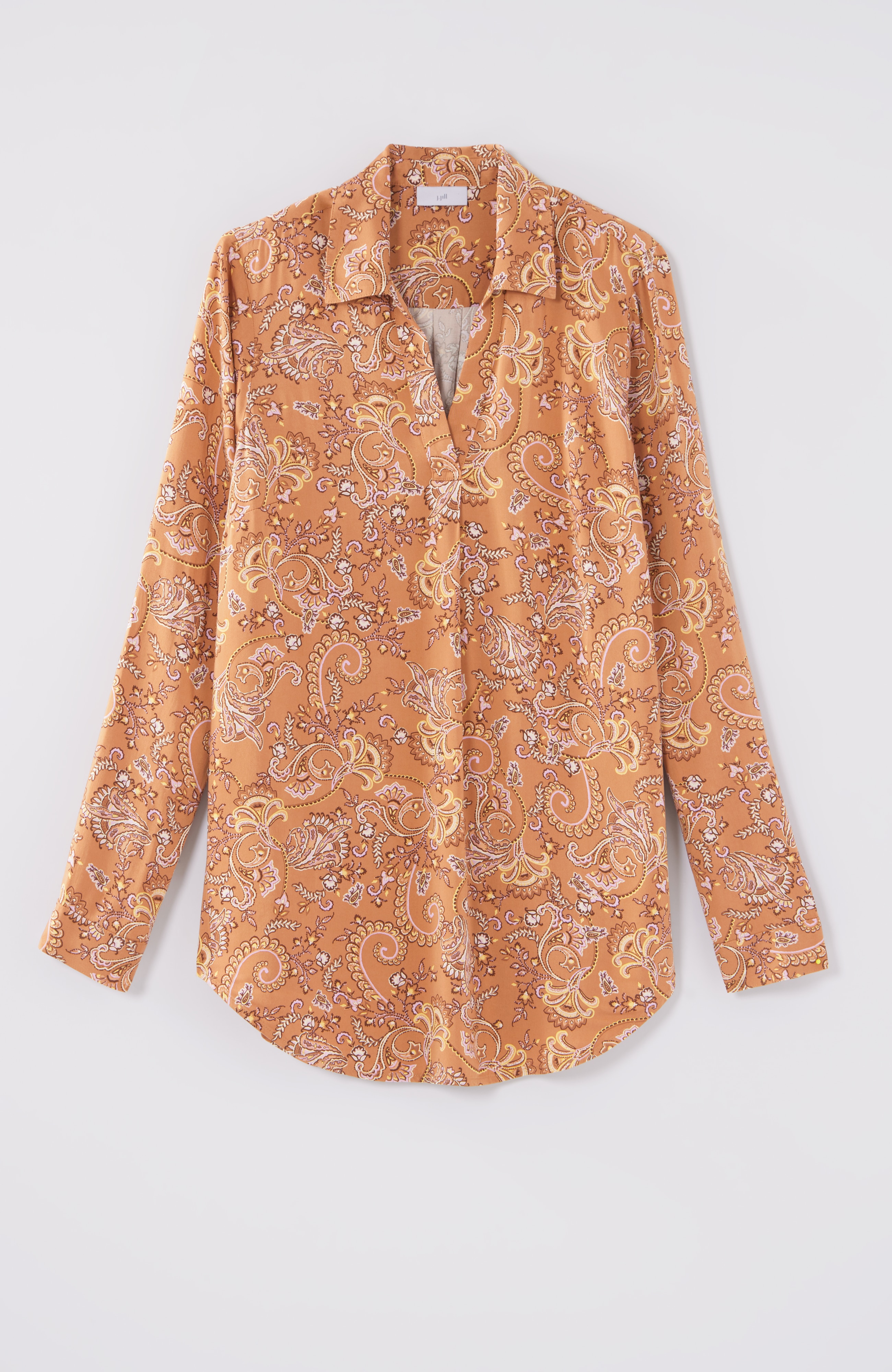 Paisley-Printed Satin Tunic