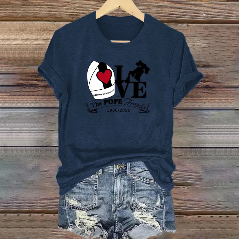 Women's PF 1936-2025 Print Short Sleeve Round Neck Cotton T-Shirt