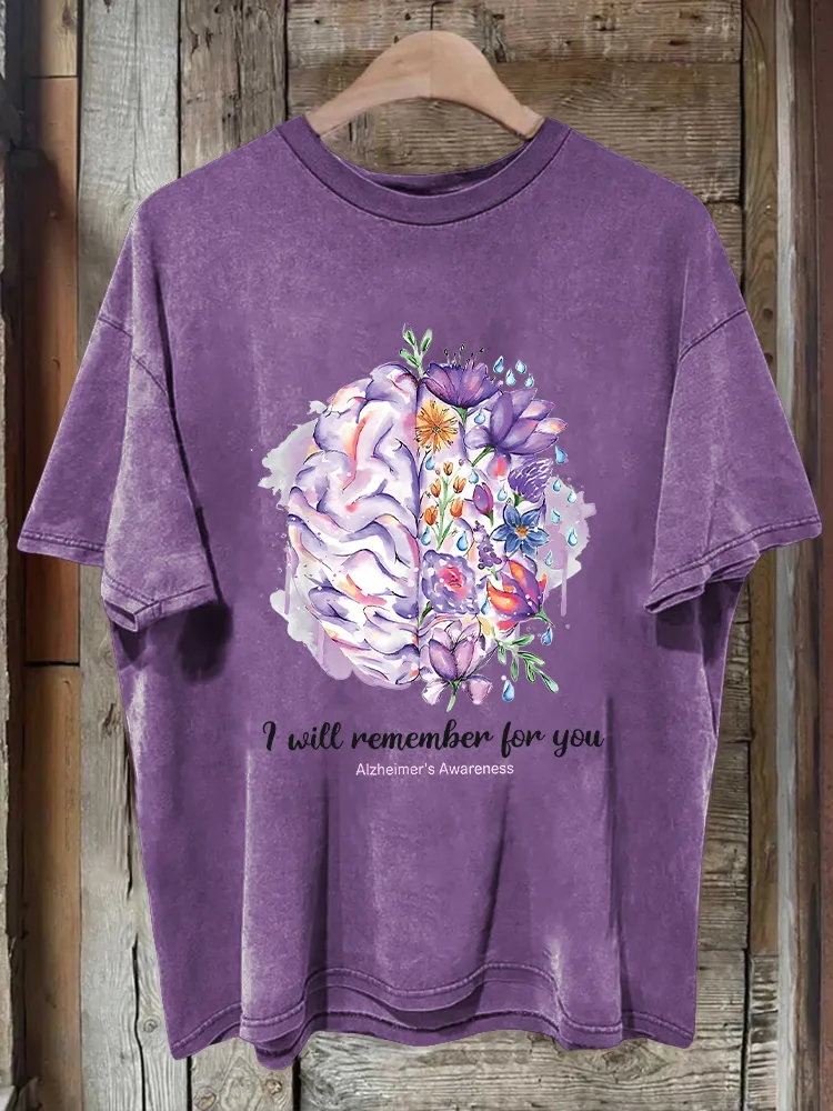 Men'S I Will Remember For You Alzheimer'S Awareness T-Shirt