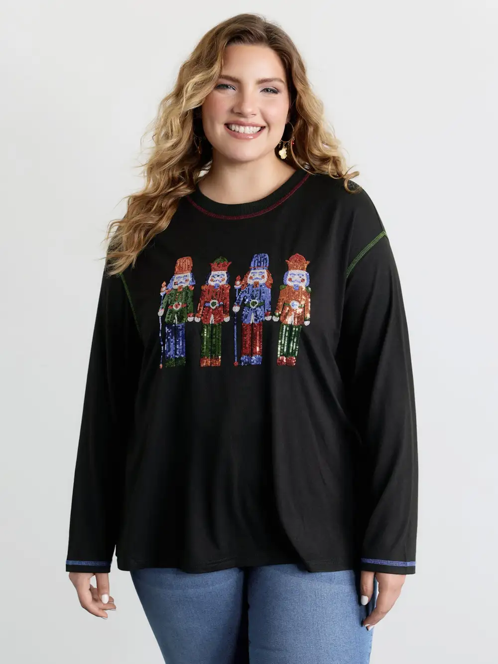 Holiday Nutcracker Supersoft Embroidered T-Shirt