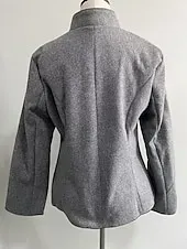 Women's Trench Coat Warm Comfortable Pocket Buttons Fashion Outdoor Plain Going out Weekend Single Breasted Regular Stand Collar Regular Fit Long Sleeve Outerwear Coffee Gray Fall Winter