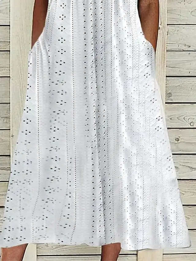 Plain Lace Ruched V Neck Midi Dress