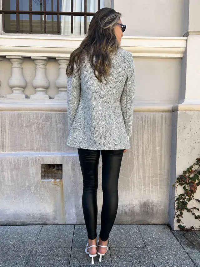 Women's Solid Color Pocket Long Sleeve Open Front Coat