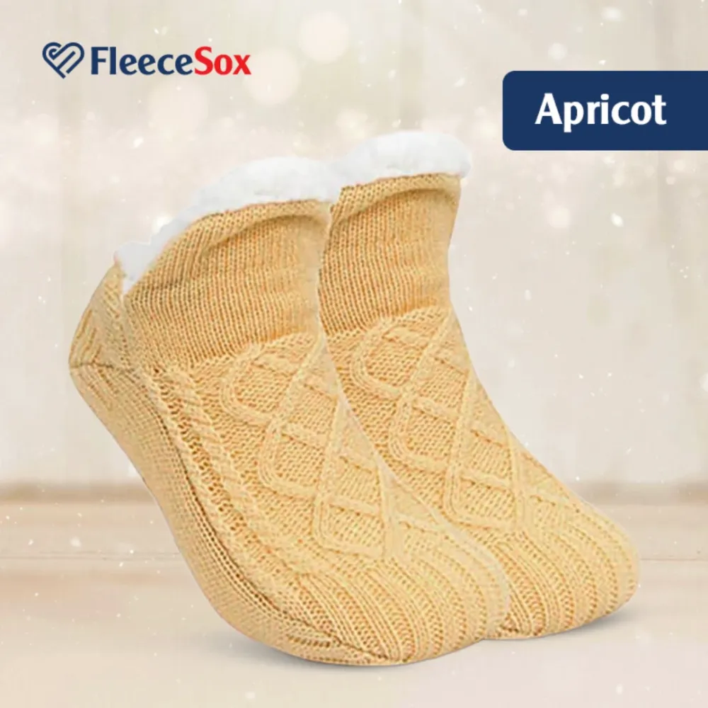 FleeceSox - Fleece-Lined Non-Slip Thermal Slippers Socks