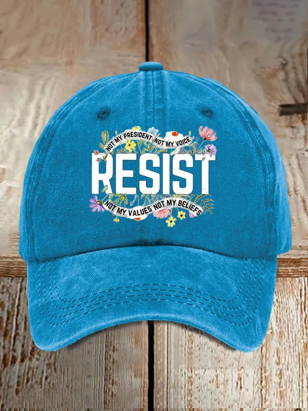 Retro Resist Not My President, Not My Voice, Not My Values, Not My Beliefs Print Baseball Cap