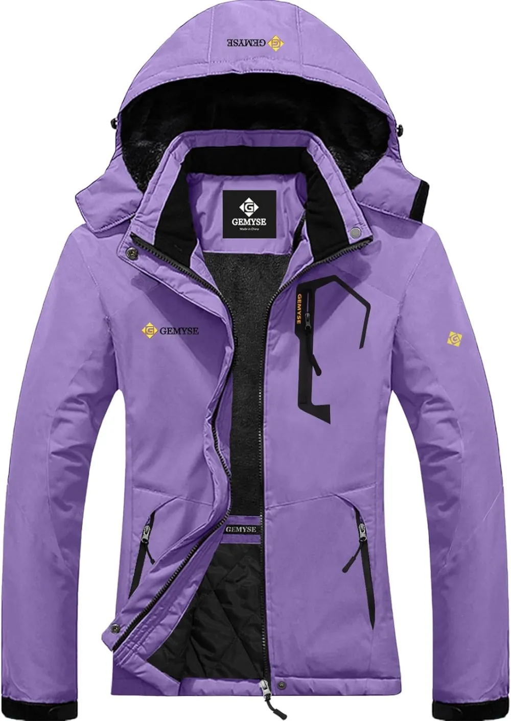 Women's Ski Snow Jacket Warm Winter Waterproof Coat Snowboard Rain Jacket Hooded Windproof Windbreaker