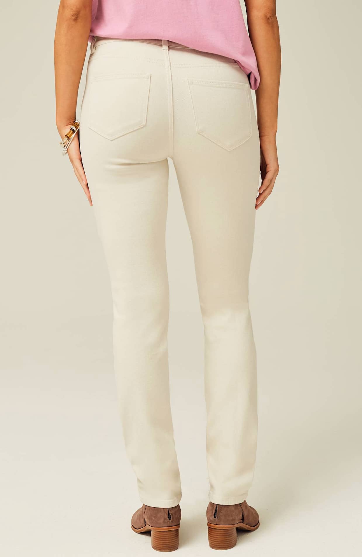 high-rise straight-leg jeans