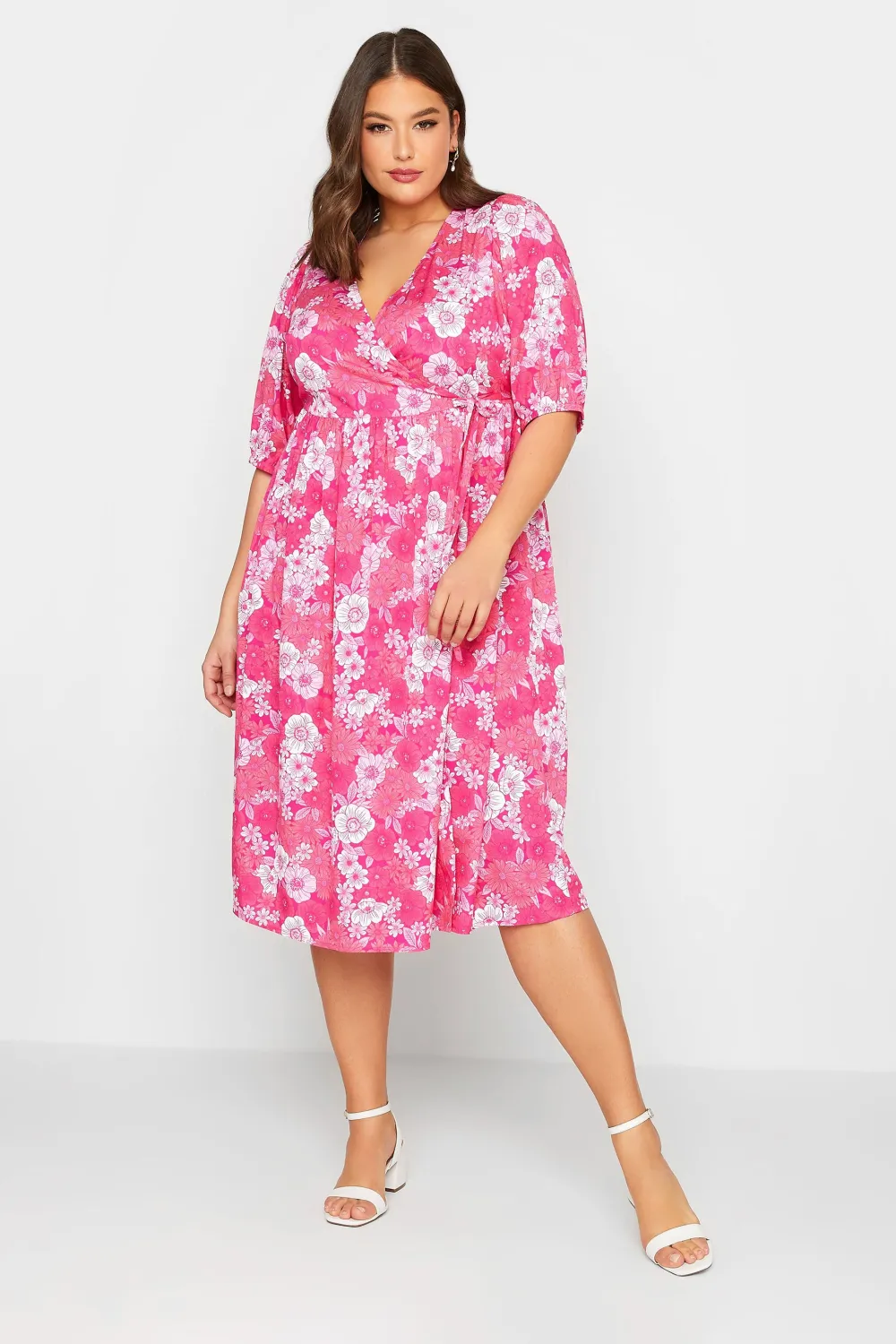 YOURS Curve Green Floral Midaxi Dress