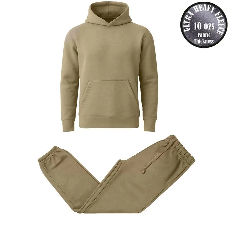 Men’s 10 oz Fleece Cotton Blend Hoodie & Joggers Set