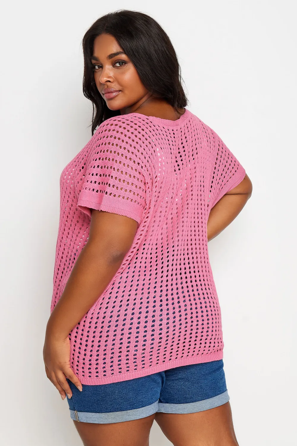 YOURS Curve Black Crochet Top