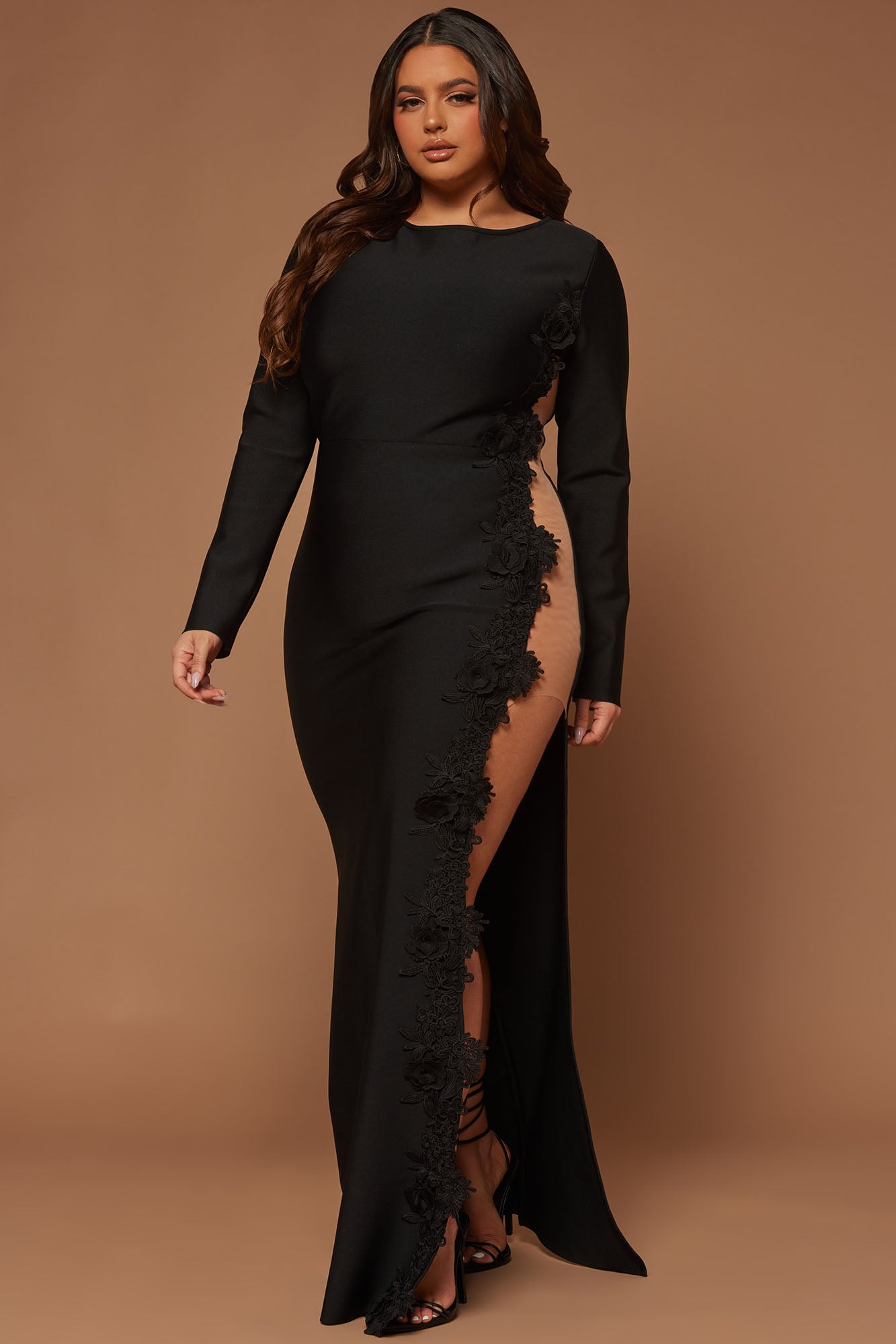 Caterina Bandage Gown - Black