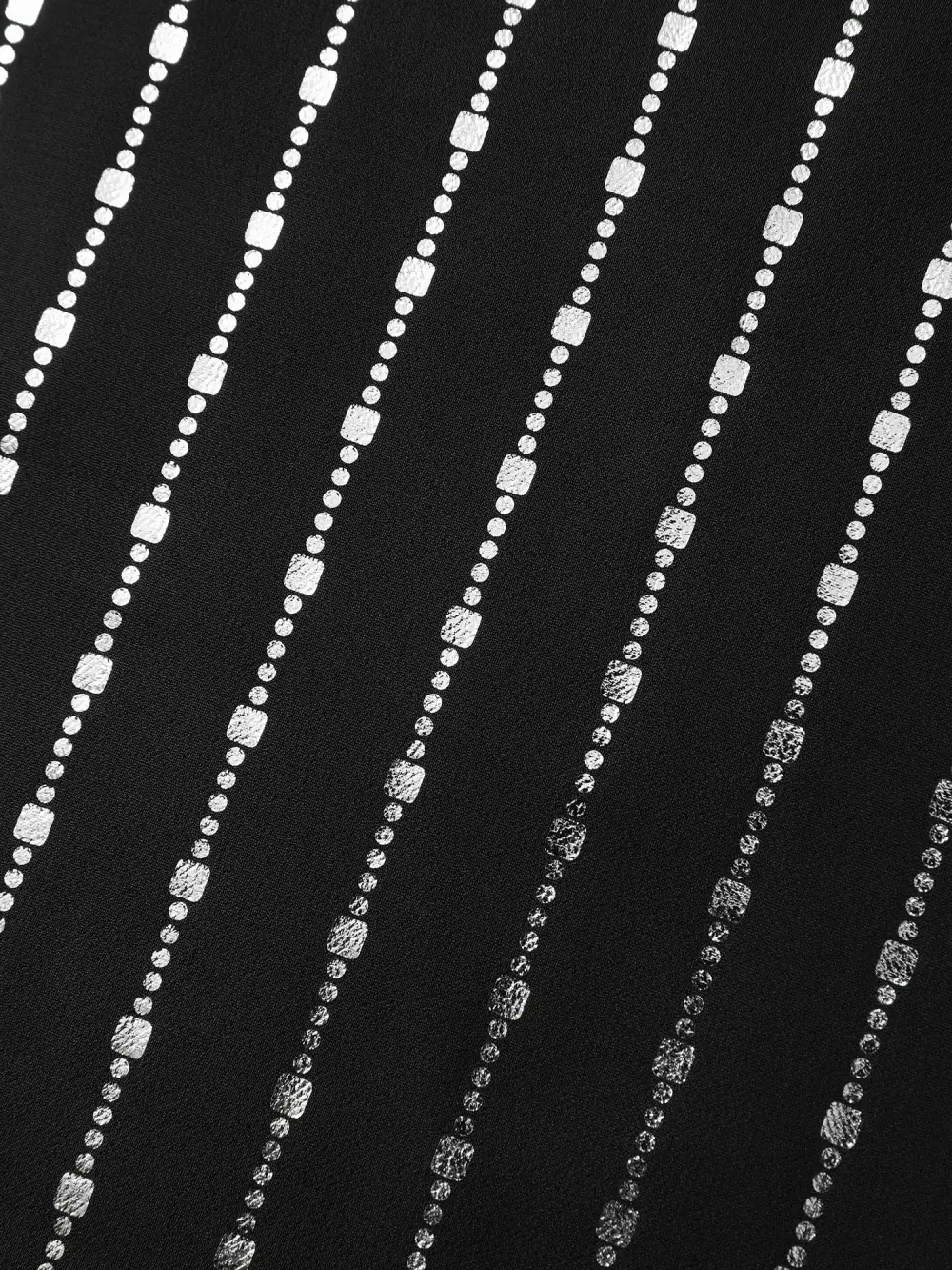 Shiny Silk Two-Piece Ruffled Blouse