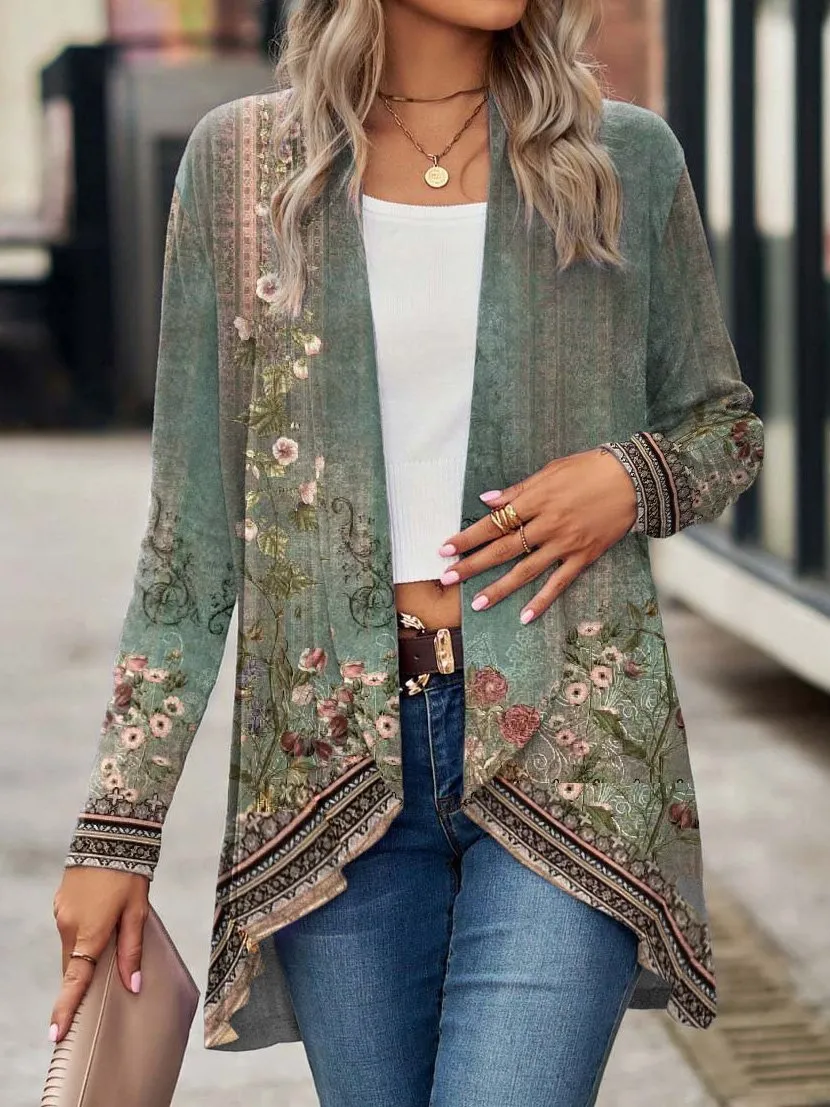 Clearance Sale⚡ - Loose Casual Printed Kimono Cardigan