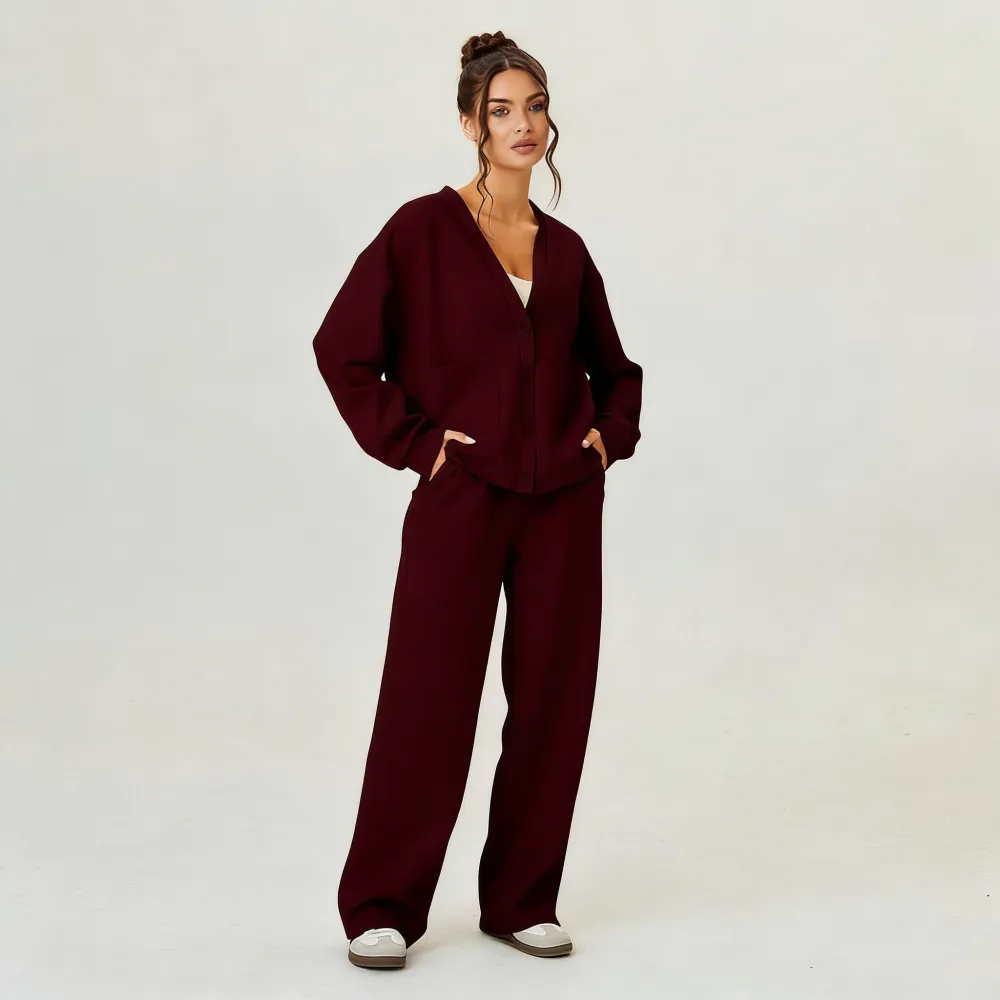 Women’s Fall Slouchy Cardigan & Trouser Set