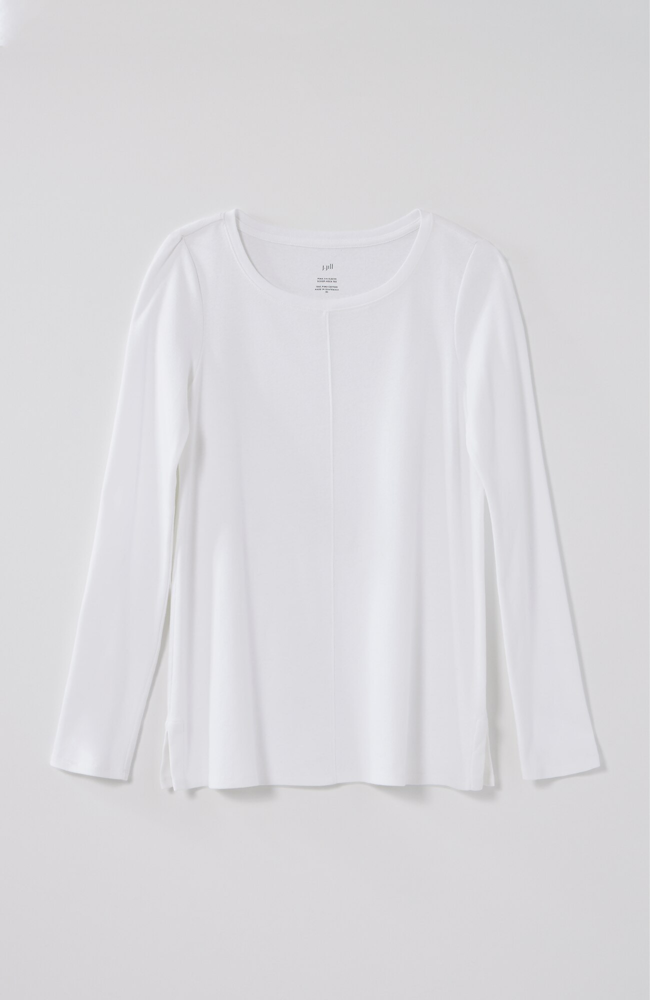 long-sleeve pima crew-neck tee