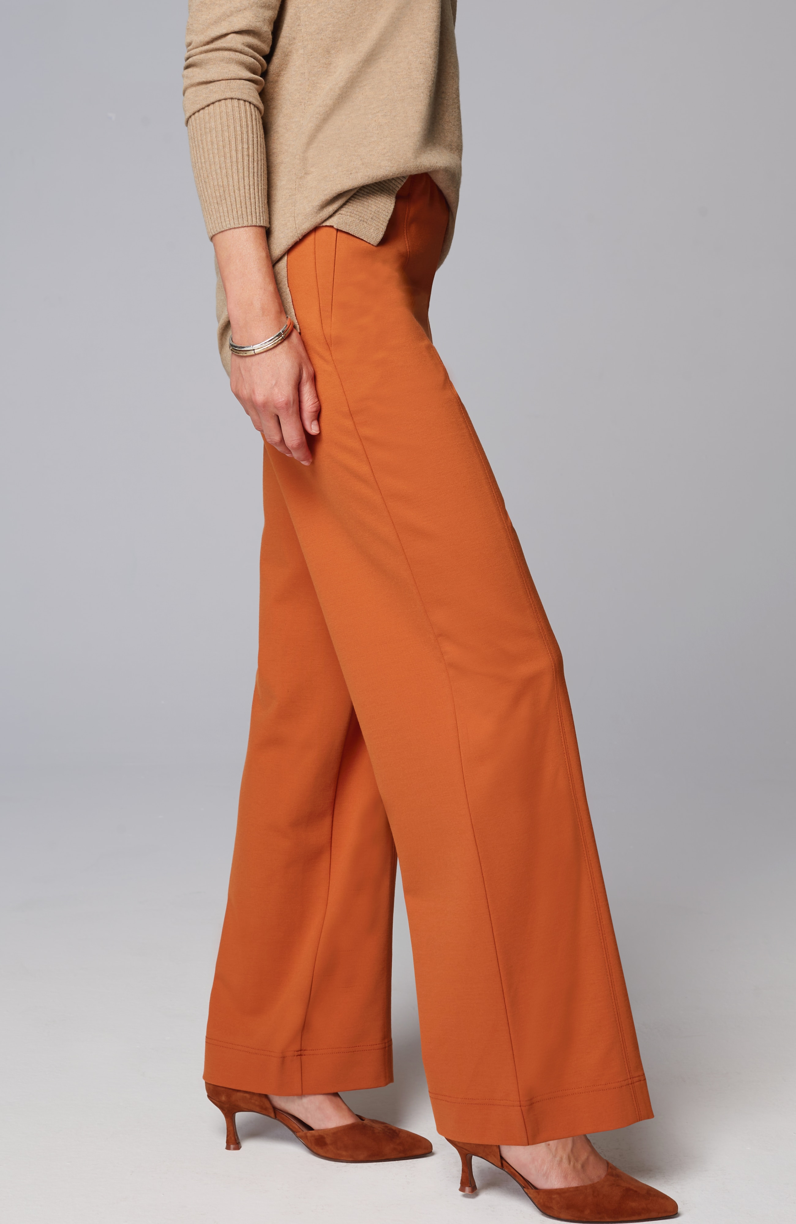 Ponte Wide-Leg Pants